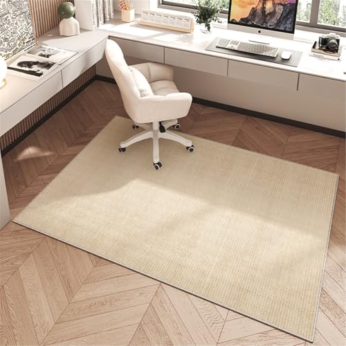 AHUAN Schreibtisch Bodenschutzmatte Bürostuhl Unterlage Mit Rand Velvet, Fußbodenschutz für Hartholzboden rutschfeste Schreibtischstuhl Unterlage Gästezimmer(120 * 140cm,Modern ZZ) von AHUAN