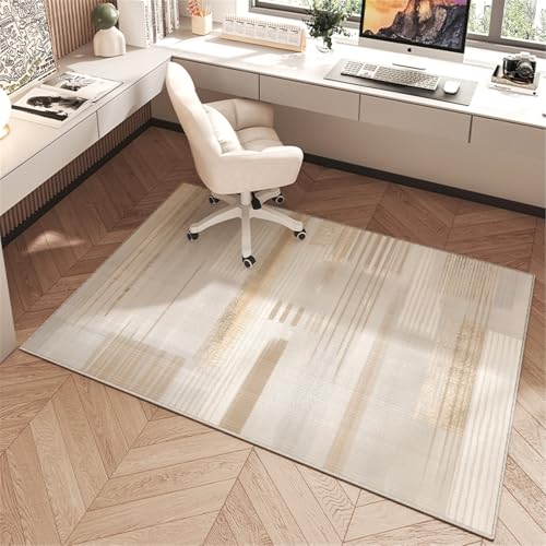 AHUAN Schreibtisch Bodenschutzmatte Bürostuhl Unterlage Mit Rand Velvet, Fußbodenschutz für Hartholzboden rutschfeste Schreibtischstuhl Unterlage Gästezimmer(180 * 250cm,Modern H) von AHUAN