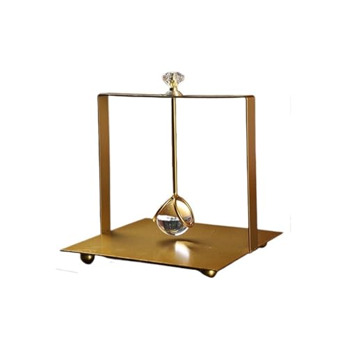 AHUAN Stehend Metall Serviettenhalter Arbeitsplatten, Serviettenspender Flach Stabil für Büro, Bauernhaus Serviettenständer(Gold) von AHUAN
