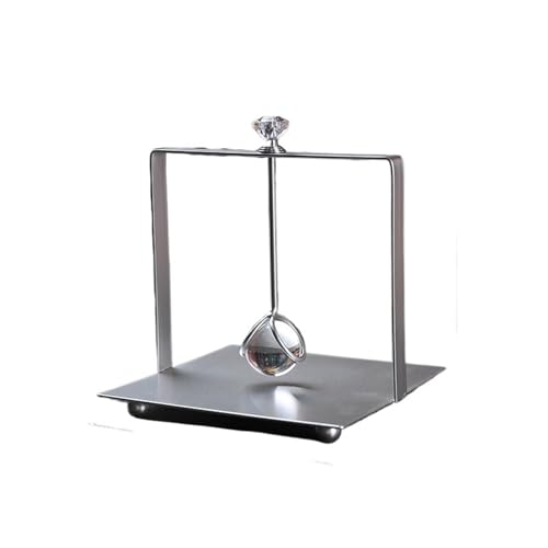 AHUAN Stehend Metall Serviettenhalter Arbeitsplatten, Serviettenspender Flach Stabil für Büro, Bauernhaus Serviettenständer(Silver) von AHUAN