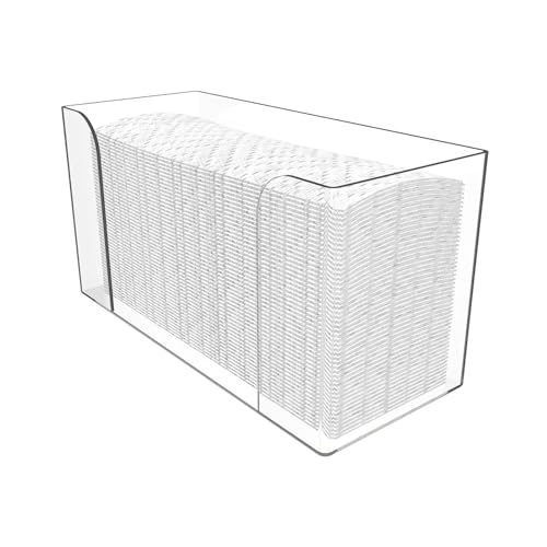 AHUAN Transparent Acryl Serviettenhalter für Milchtee-Laden, Café Serviettenspender Platzsparend Aufbewahrung Von Postkarten Serviettenständer(Clear) von AHUAN