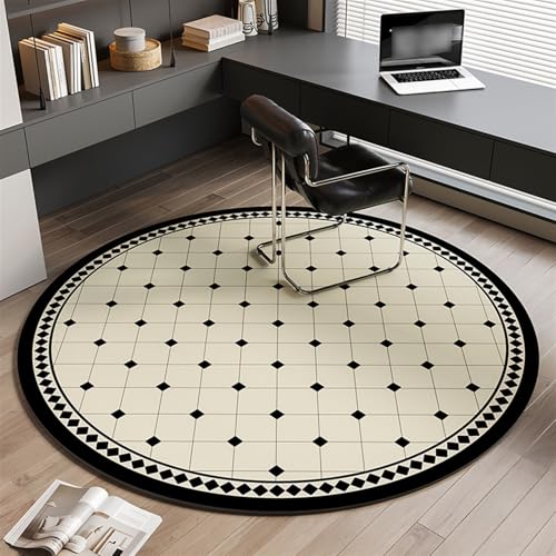 AHUAN Verdicktes PVC Bodenschutzmatte Bürostuhl Unterlage Leicht Gleitend, Schreibtischstuhl Unterlage Wasserdicht rutschfest Fußbodenschutz für Teestube(80cm,Grid B) von AHUAN