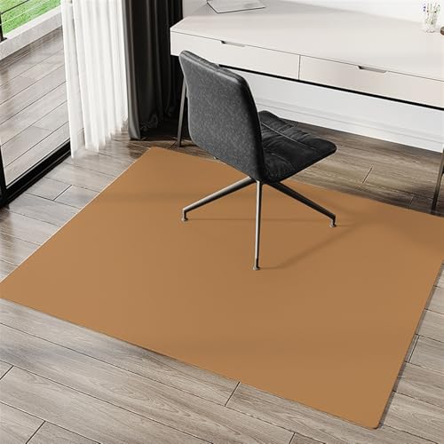 AHUAN Weich Silikon Bodenschutzmatte Bürostuhl Unterlage Leicht Gleitend, Wasserdicht Auslaufsicher Schreibtischstuhl Unterlage Wohnheim, Gastfamilie Fußbodenschutz(80 * 120cm,Brown) von AHUAN
