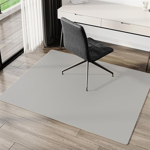 AHUAN Weich Silikon Bodenschutzmatte Bürostuhl Unterlage Leicht Gleitend, Wasserdicht Auslaufsicher Schreibtischstuhl Unterlage Wohnheim, Gastfamilie Fußbodenschutz(90 * 120cm,Light Grey) von AHUAN