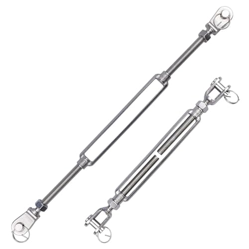 AHUFGN Seilspanner 2 Stück 304 Edelstahl Spannschlösser M5 M6 M8 M10 M12 M14 M16 for Spannen der Kabelseilkette(M14) von AHUFGN
