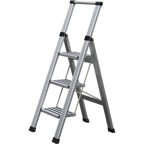AHW-Tools Step + Store Klappleiter, 3-Stufig, aus leichtem Aluminium, Antislip-Rillen, bis zu 150 kg, extra Schmal, 7990030000 AHW-Tools Step + Store Klappleiter, 3-Stufig, aus leichtem Aluminium, Antislip-Rillen, bis zu 150 kg, extra Schmal, 7990030000 von AHW-tools