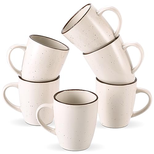 Kaffeetassen Kaffeebecher Set Bechersets Keramik - Moderne Kaffee Tassen Sets für 6 Personen - Kaffeeservice für Cappuccino | Latte | Tee - 6 x 350 ml von AHX