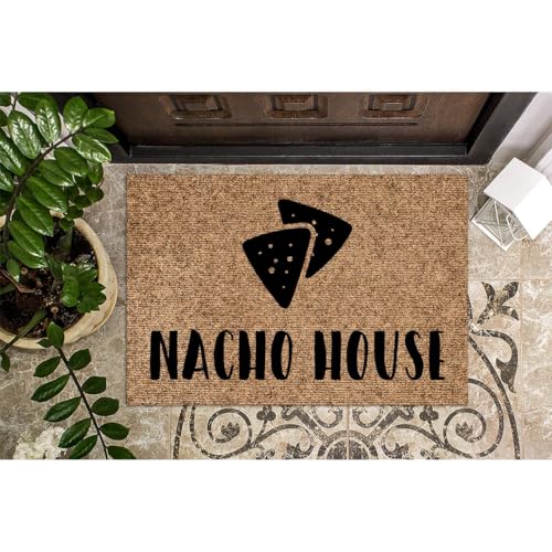 AHXYEVS Fußmatte Nacho House Lustige Fußmatte Willkommensmatte Lustige Fußmatte Lustiges Geschenk Zuhause Fußmatte Nacho Schließgeschenk Einweihungsgeschenk 45,7 x 76,2 cm von AHXYEVS