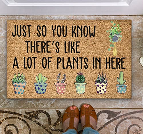 AHXYEVS Fußmatte mit Aufschrift "Just So You Know There's Like A Lot of Plants in Here", dekorative Willkommens-Fußmatte, für den Innenbereich, 40,6 x 61 cm AHXYEVS Fußmatte mit Aufschrift "Just So You Know There's Like A Lot of Plants in Here", dekorative Willkommens-Fußmatte, für den Innenbereich, 40,6 x 61 cm von AHXYEVS