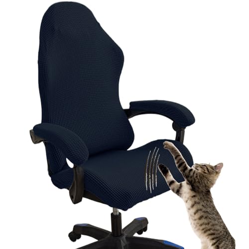 Gaming Stuhl Bezug 4 Stück Stuhlhussen Für Gamer Stühle Gamingstuhl-Bezüge Kratzfest Stuhl Bezug Bürostuhl Drehstuhl Bezug Mit Armlehnen Sessel Überzug Dehnbare Stuhl Bezüge Für Computer-Spielstuhl(C) von AHYBE