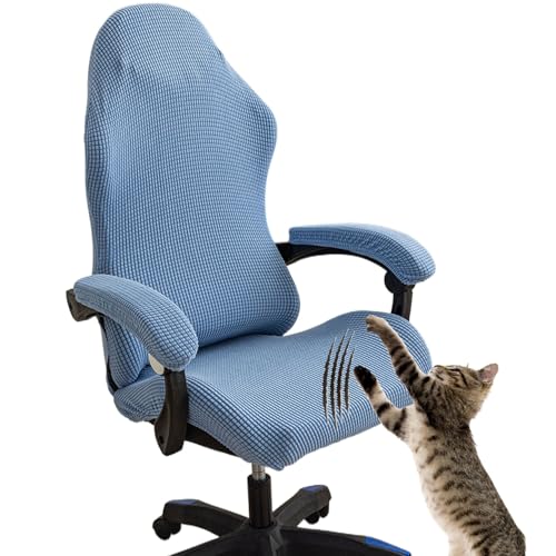 Gaming Stuhl Bezug 4 Stück Stuhlhussen Für Gamer Stühle Gamingstuhl-Bezüge Kratzfest Stuhl Bezug Bürostuhl Drehstuhl Bezug Mit Armlehnen Sessel Überzug Dehnbare Stuhl Bezüge Für Computer-Spielstuhl(M) von AHYBE