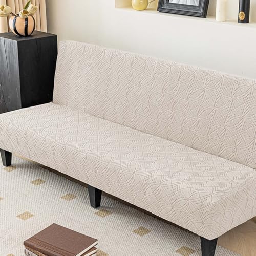 SearchI Armlose Futon Abdeckung Sofabezug/Couchbezug Ohne Armlehnen Stretch Schlafsofa Protector Elastischer Antirutsch Sofabettüberzug Für Faltbares Schlafsofa Couch Überzug Armlose Weich Stoff(A,190 von AHYBE