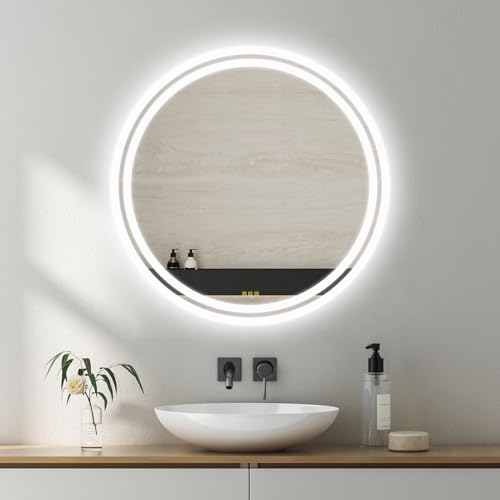 AI-LIGHTING Badspiegel Rund Beleuchtet 40cm Led Badezimmerspiegel mit Beleuchtung Antibeschlag Wandspiegel mit Beleuchtung mit 3 Lichtfarbe dimmbar 3000K/4500K/6400K AI-LIGHTING Badspiegel Rund Beleuchtet 40cm Led Badezimmerspiegel mit Beleuchtung Antibeschlag Wandspiegel mit Beleuchtung mit 3 Lichtfarbe dimmbar 3000K/4500K/6400K von AI-LIGHTING