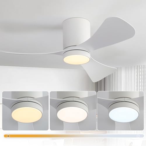 AI-LIGHTING Deckenventilator mit Beleuchtung und Fernbedienung Leise 106cm Deckenleuchte mit Ventilator 3 Lichtfarben| 6 Geschwindigkeiten|Timer Deckenventilator mit Lampe für Wohnzimmer Schlafzimmer von AI-LIGHTING