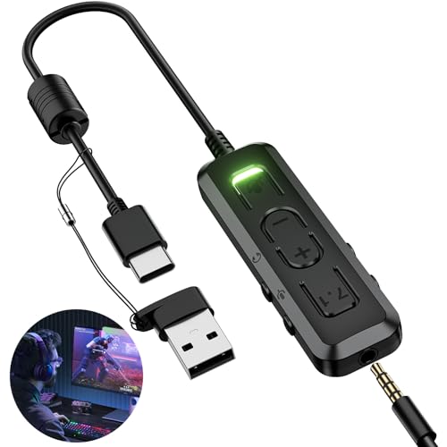 USB auf 3,5 mm Klinke Audioadapter, externer Soundkarten-Hub USB C 7.1 für Laptops und PCs, Audio von USB C auf 3,5 mm Klinke für iPhone 16 15 Pro Max Oneplus 12 Pixel 9 8a USB auf 3,5 mm Klinke Audioadapter, externer Soundkarten-Hub USB C 7.1 für Laptops und PCs, Audio von USB C auf 3,5 mm Klinke für iPhone 16 15 Pro Max Oneplus 12 Pixel 9 8a von AIAUXAI