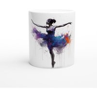 Ballet Lover's Mug - Vibrant Ballerina Art Coffee Cup Dance Mom, Dancer Gift Idea von AIArtistAgency