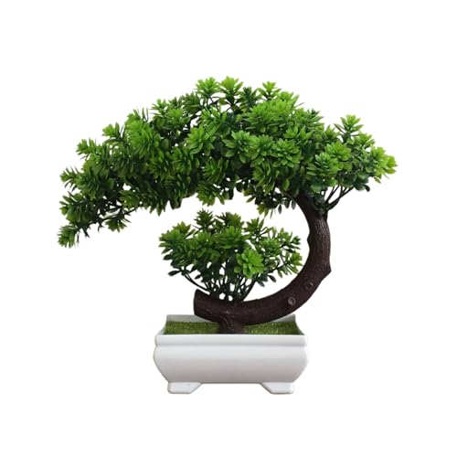 AIBAOBAO Künstlicher Baum, Grün künstlicher Bonsai-Baum, Faux Potted Plant, Bonsai Künstlich Kunststoff, Natürliche Müdigkeit Lindern, Pflanzen Dekoration für Balkon, Garten, Büro Ornamente von AIBAOBAO