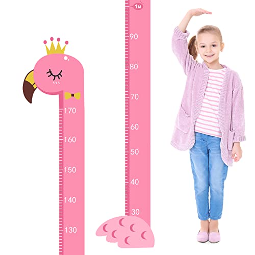 AIBAOBAO Tiere Wandtattoo Kids Wandsticker, Flamingo Höhe Wandtattoo - Abnehmbare DIY Vinyl Wandsticker 30-170 cm Lineal für Kinderzimmer, Spielzimmer, Kindergarten Tier Wandabziehbild von AIBAOBAO