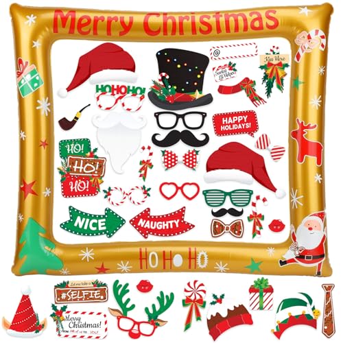 AIBAOBAO Weihnachten Aufblasbare Fotorahmen 38 Stück Fotobox Accessoires Weihnachten Foto Requisiten für Weihnachtsfeier Weihnachts Party Photo Booth Props Lustig Weihnachtsparty Deko 73 x 63 cm Gold AIBAOBAO Weihnachten Aufblasbare Fotorahmen 38 Stück Fotobox Accessoires Weihnachten Foto Requisiten für Weihnachtsfeier Weihnachts Party Photo Booth Props Lustig Weihnachtsparty Deko 73 x 63 cm Gold von AIBAOBAO
