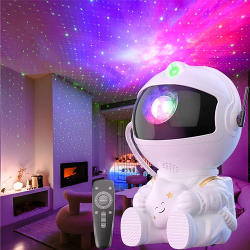 AIBEAU LED Sternenhimmel Projektor, Astronauten Sternenhimmel Projektor, Nachtlicht Sterne Projektor LED Sternenlicht Astronaut Lampe Galaxy Projektor für Schlafzimmer, Spielzimmer, Zuhause, Party von AIBEAU