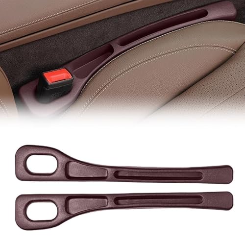 AIBINGBH 2 Stücke Autositz-Lückenfüller für Dacia Spring 5-Doors 2021-, Autositz-Spaltfüller Autositz Organizer Car Seat Gap Filler Verhindert Das Herunterfallen von Gegenständen,Brown von AIBINGBH