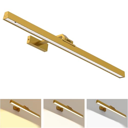 AIBOO Kabellose Bilderleuchte LED Aufladbare Bild Licht mit Fernbedienung Batteriebetrieben,60CM Bildbeleuchtung Kabellos Akku Wandleuchte Innen,Bilderlampe Dart Beleuchtung Dimmable von AIBOO