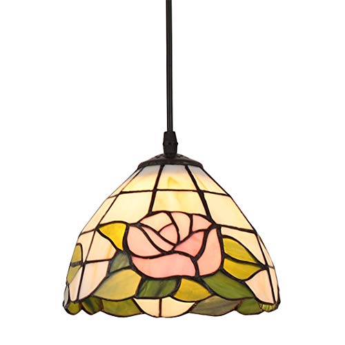 AIBOTY 8-Zoll-Weinlese Tiffany-Art-Decke Hängende Hängende Lampen-Mittelmeer-Buntglas-E27 Deckenleuchte Für Abendessen Zimmer Schlafzimmer Wohnzimmer von AIBOTY