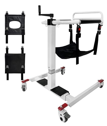 AIBOTY Patientenlift Transferstuhl, Rollstuhl zum Auto Transfergeräte, Höhe/Breite Einstellbar, 4 in 1 Tragbarer Transferrollstuhl für ältere Menschen, Bett zu Toilette Transferstuhl von AIBOTY