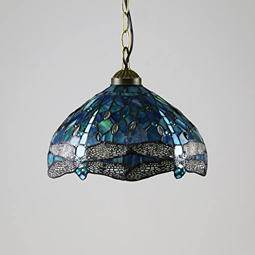 AIBOTY Pendelleuchte Im Tiffany-Stil, Libelle, Buntglas, Kücheninsel, 30,5 cm, Boho-Hängelampe Für Dekor, Schlafzimmer, Küche, Esszimmer, Wohnzimmer, Flur,Blau AIBOTY Pendelleuchte Im Tiffany-Stil, Libelle, Buntglas, Kücheninsel, 30,5 cm, Boho-Hängelampe Für Dekor, Schlafzimmer, Küche, Esszimmer, Wohnzimmer, Flur,Blau von AIBOTY
