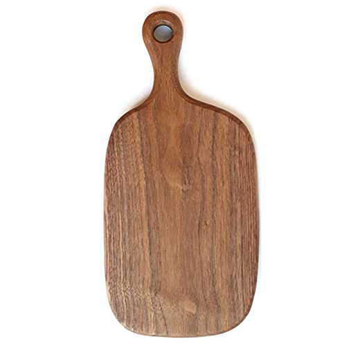 AIBOTY Schneidebrett Für Die Küche, Pizzabrett Aus Holz, Essgeschirr-Set Aus Holz Für Fleisch, Käse, Brot, Gemüse Und Obst, Großes Charcuterie-Brett, Serviertablett Mit Griff,Handle Plate,14inch von AIBOTY