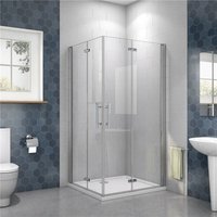 Aica Sanitaire - 70cm Tür x 70cm Tür x H.185cm 6mm nano glas Eckeinstieg von AICA SANITAIRE