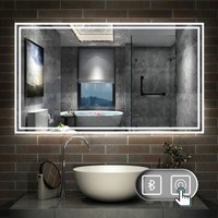 120 x 70 cm LED+Beschlagfrei+Bluetooth+3 Lichtfarben Dimmbar+Helligkeit Memory Funktion 120 x 70 cm LED+Beschlagfrei+Bluetooth+3 Lichtfarben Dimmbar+Helligkeit Memory Funktion von AICA SANITAIRE