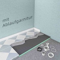 1200x800x40mm Mit Ablaufgarnitur Duschboard xps Platten 40mm Duschtasse befliesbar bodeneben Duschelement von AICA SANITAIRE