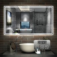 160 x 80 cm LED+Beschlagfrei+Bluetooth+Uhr+3 Lichtfarben Dimmbar+Helligkeit Memory Funktion 160 x 80 cm LED+Beschlagfrei+Bluetooth+Uhr+3 Lichtfarben Dimmbar+Helligkeit Memory Funktion von AICA SANITAIRE
