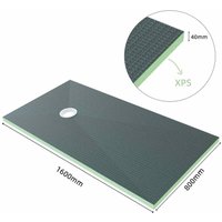 Aica Sanitaire - 1600x800x40mm Duschboard xps Platten 40mm Duschtasse befliesbar bodeneben Duschelement von AICA SANITAIRE