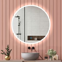 Aica Sanitaire - 50cm led Spiegel+Beschlagfrei+3 Lichtfarben Dimmbar+Farbtemperatur und Helligkeit Memory Funktion von AICA SANITAIRE