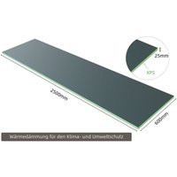 5er-Pack 2500mm x 600mm x 25mm aica xps Platten Perimeterdämmung Sockeldämmung Hartschaumplatten Bauplatte Fliesenplatte von AICA SANITAIRE