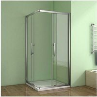 70x76x195cm Bad Duschkabine Schiebetür Eckeinstieg Duschabtrennung H.195cm von AICA SANITAIRE