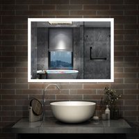 80 x 60 cm LED+Beschlagfrei+3 Lichtfarben Dimmbar+Helligkeit Memory Funktion 80 x 60 cm LED+Beschlagfrei+3 Lichtfarben Dimmbar+Helligkeit Memory Funktion von AICA SANITAIRE