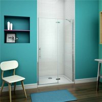 Aica Sanitaire - 80X185cm Duschabtrennung Duschwand Nischentür 6mm nano Glas Höhe 185cm von AICA SANITAIRE