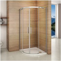 90x90x195cm Runddusche Schiebetür Duschkabine Duschabtrennung Dusche von AICA SANITAIRE