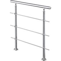 AICA Handlauf 120cm Geländer 3 Querstäbe Treppengeländer Brüstung 201 Edelstahl AICA Handlauf 120cm Geländer 3 Querstäbe Treppengeländer Brüstung 201 Edelstahl von AICA SANITAIRE