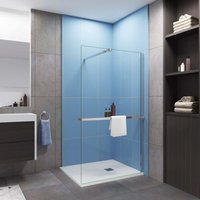 AICA Walk in 100x200cm Duschwand mit Stabilisator 8mm NANO ESG-Glas mit Duschregal Handtuchhalter Duschtrennwand F084 AICA Walk in 100x200cm Duschwand mit Stabilisator 8mm NANO ESG-Glas mit Duschregal Handtuchhalter Duschtrennwand F084 von AICA SANITAIRE