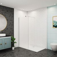 Aica 120x200cm Satiniert Duschtrennwand mit 90cm Stabilisator 10mm NANO-Glas Duschabtrennung Duschkabine Duschwand mit Glasschutzfolie W12 Aica 120x200cm Satiniert Duschtrennwand mit 90cm Stabilisator 10mm NANO-Glas Duschabtrennung Duschkabine Duschwand mit Glasschutzfolie W12 von AICA SANITAIRE