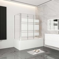 Aica 140cm Faltwand 3 teilig Badewanneaufsatz mit 70cm Seitewand 6mm Nano esg Aica 140cm Faltwand 3 teilig Badewanneaufsatz mit 70cm Seitewand 6mm Nano esg von AICA SANITAIRE