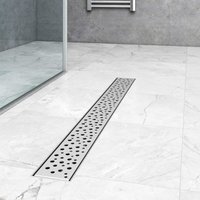Aica Sanitaire - Aica Duschrinne extra flach mit Siphon Tropfen Design komplettset 60cm Dusche von AICA SANITAIRE