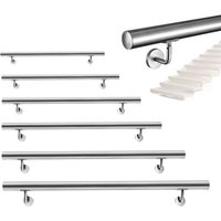 Aica Sanitaire - aica Edelstahl Handlauf, Wandhandlauf Wandgeländer, Ttreppengeländer für Innen & Außen, 80 cm von AICA SANITAIRE