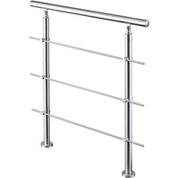 Aica Handlauf 80cm Geländer 3 Querstäbe Treppengeländer Brüstung 201 Edelstahl von AICA SANITAIRE