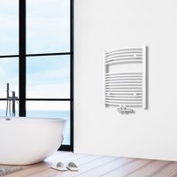 Aica Sanitaire - aica Sanitär Heizkörper heizung badheizkörper Handtuchwärmer 800x600mm Wandheizung oval Neu Weiss von AICA SANITAIRE