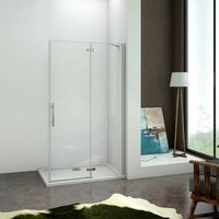 Aica Sanitaire - Walk-In B.80cmxH.195cm drehbar Duschwand begehbare 6mm Nano-ESG Duschabtrennung von AICA SANITAIRE